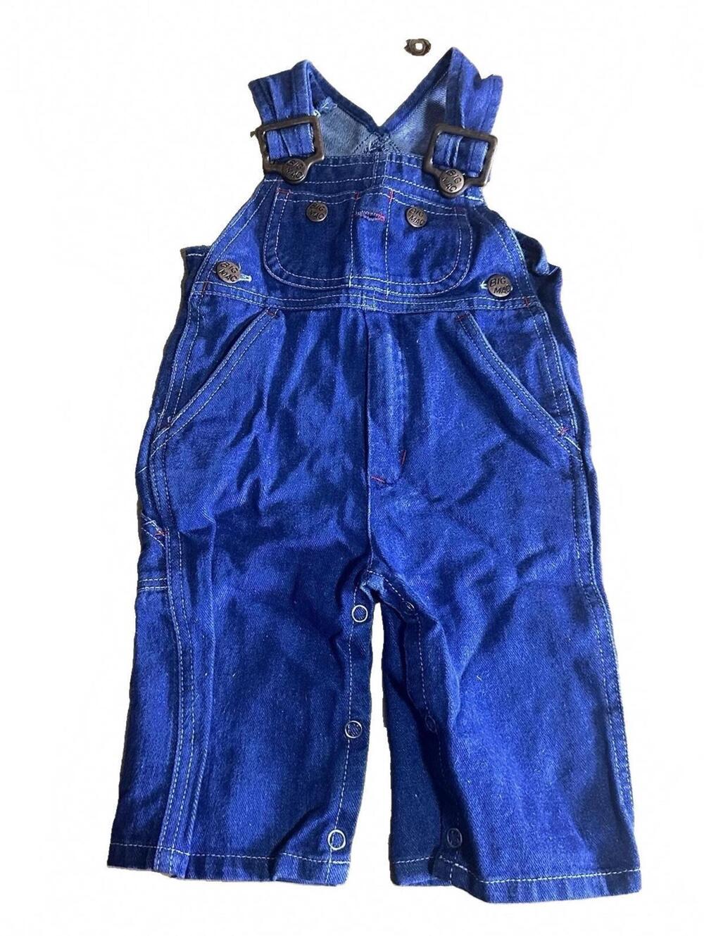 Vintage Big Mac Overalls Kids Toddler Infant 100% Cotton Carpenter Farmer 12 Mo